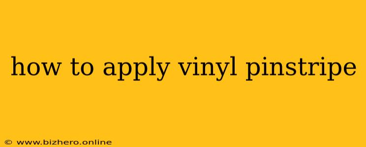 how to apply vinyl pinstripe